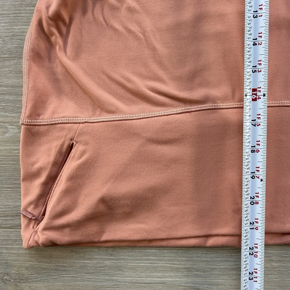 Lululemon Size 4 Coral Ready To Rulu Pullover  With Funnel Neck Thumbhole Pocket